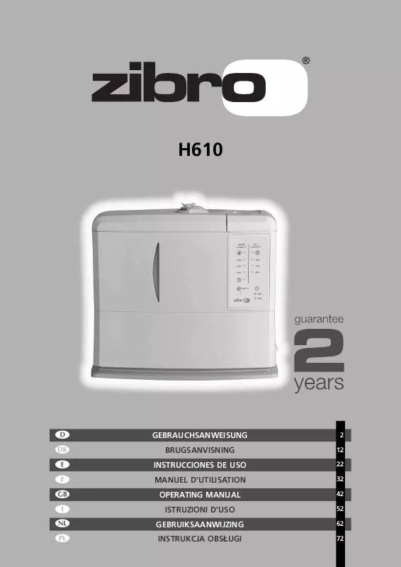 Mode d'emploi ZIBRO H610